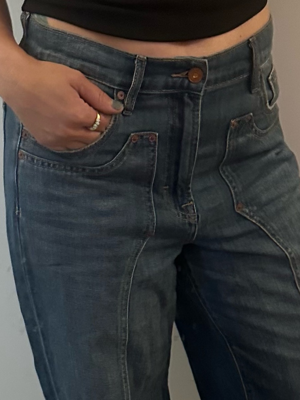 HIDDEN hight waist Baggy Wide-Leg Jeans - Size 26